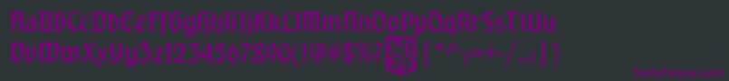 Police HeinrichText – polices violettes sur fond noir