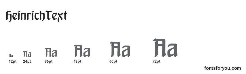 HeinrichText Font Sizes