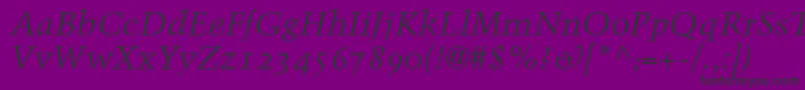 Шрифт BlackfordOldstyleSsiNormal – чёрные шрифты на фиолетовом фоне