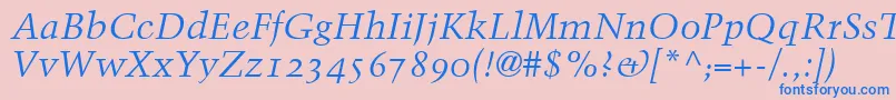 Шрифт BlackfordOldstyleSsiNormal – синие шрифты на розовом фоне