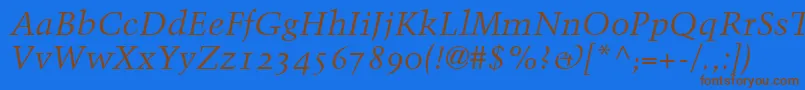 BlackfordOldstyleSsiNormal Font – Brown Fonts on Blue Background