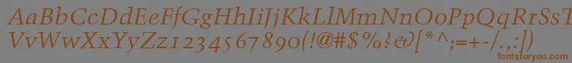 BlackfordOldstyleSsiNormal Font – Brown Fonts on Gray Background