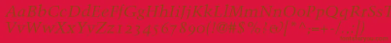 Шрифт BlackfordOldstyleSsiNormal – коричневые шрифты на красном фоне