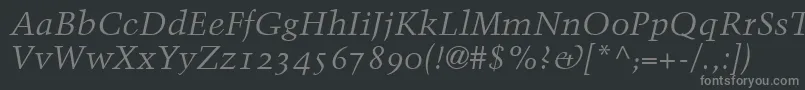 BlackfordOldstyleSsiNormal Font – Gray Fonts on Black Background