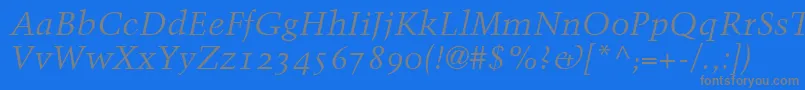 BlackfordOldstyleSsiNormal Font – Gray Fonts on Blue Background