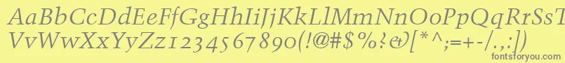 BlackfordOldstyleSsiNormal Font – Gray Fonts on Yellow Background
