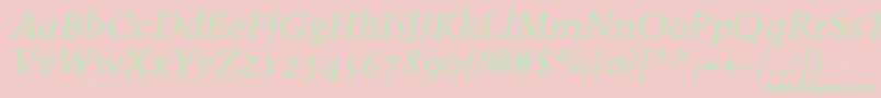 BlackfordOldstyleSsiNormal Font – Green Fonts on Pink Background