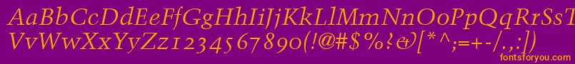 BlackfordOldstyleSsiNormal Font – Orange Fonts on Purple Background