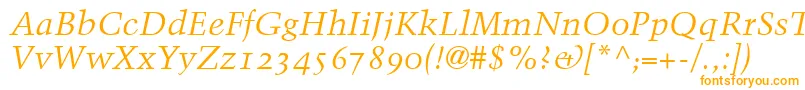 BlackfordOldstyleSsiNormal Font – Orange Fonts on White Background