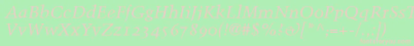 BlackfordOldstyleSsiNormal Font – Pink Fonts on Green Background