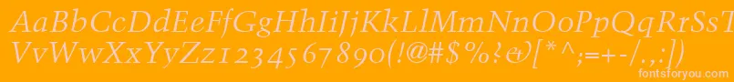 BlackfordOldstyleSsiNormal Font – Pink Fonts on Orange Background