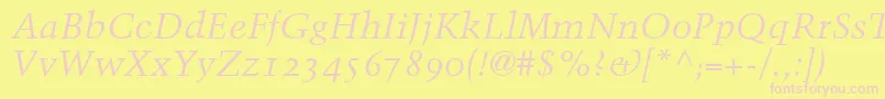 BlackfordOldstyleSsiNormal Font – Pink Fonts on Yellow Background