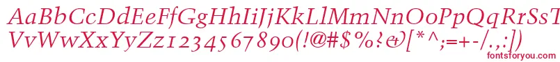 BlackfordOldstyleSsiNormal Font – Red Fonts on White Background