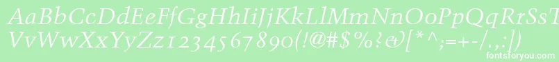 BlackfordOldstyleSsiNormal Font – White Fonts on Green Background