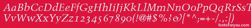 BlackfordOldstyleSsiNormal Font – White Fonts on Red Background