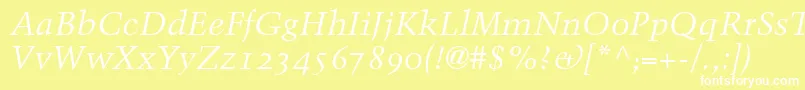 BlackfordOldstyleSsiNormal Font – White Fonts on Yellow Background