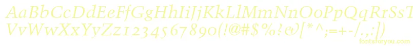 BlackfordOldstyleSsiNormal Font – Yellow Fonts on White Background