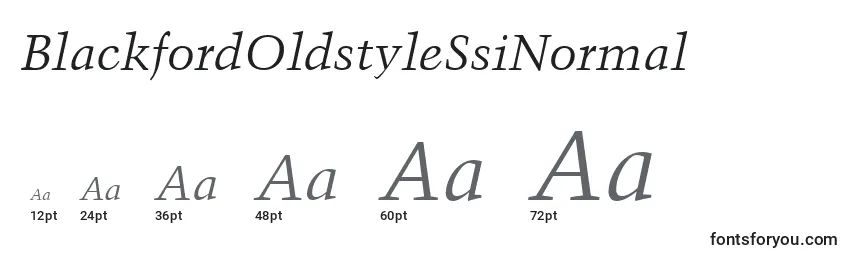 BlackfordOldstyleSsiNormal Font Sizes