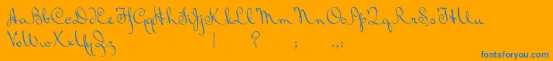 BluelminRalph Font – Blue Fonts on Orange Background