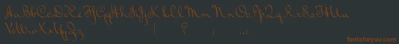 Шрифт BluelminRalph – коричневые шрифты на чёрном фоне