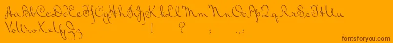 BluelminRalph Font – Brown Fonts on Orange Background