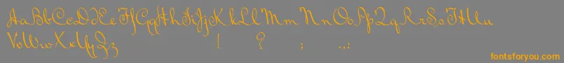 BluelminRalph-Schriftart – Orangefarbene Schriften auf grauem Hintergrund