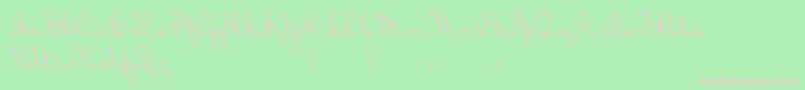 BluelminRalph Font – Pink Fonts on Green Background