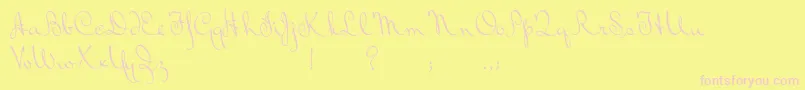 BluelminRalph Font – Pink Fonts on Yellow Background
