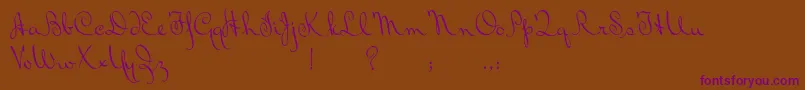 BluelminRalph Font – Purple Fonts on Brown Background