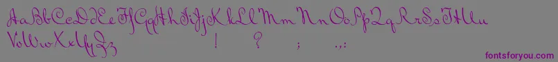 BluelminRalph Font – Purple Fonts on Gray Background