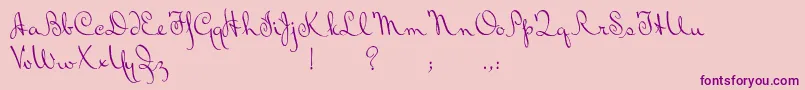 BluelminRalph Font – Purple Fonts on Pink Background