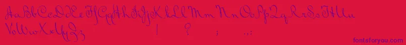 BluelminRalph Font – Purple Fonts on Red Background