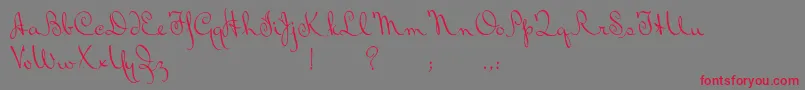 BluelminRalph Font – Red Fonts on Gray Background