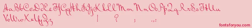 BluelminRalph Font – Red Fonts on Pink Background