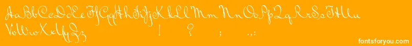 BluelminRalph Font – White Fonts on Orange Background