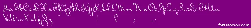 BluelminRalph Font – White Fonts on Purple Background