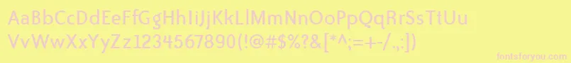 BaileySansItcTtBook Font – Pink Fonts on Yellow Background