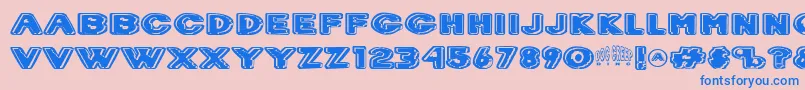 Drcreep Font – Blue Fonts on Pink Background