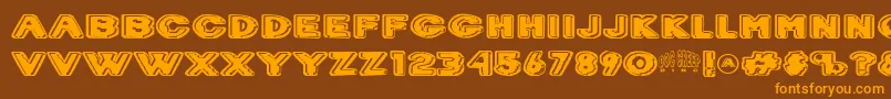 Drcreep Font – Orange Fonts on Brown Background