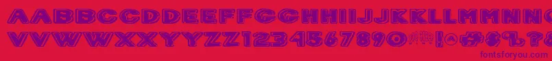 Drcreep Font – Purple Fonts on Red Background