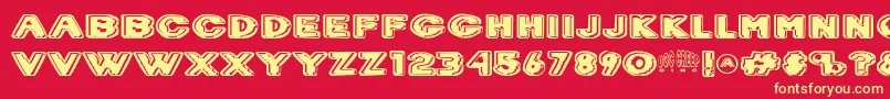 Drcreep Font – Yellow Fonts on Red Background