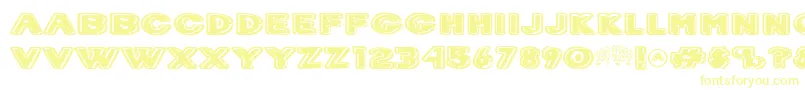 Drcreep Font – Yellow Fonts on White Background