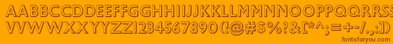 GillSansMtShadow Font – Brown Fonts on Orange Background