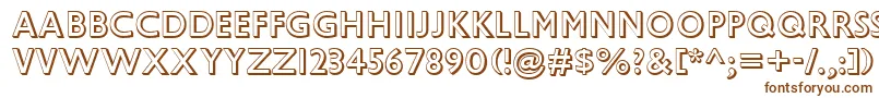Шрифт GillSansMtShadow – коричневые шрифты на белом фоне