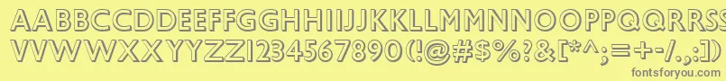 Fonte GillSansMtShadow – fontes cinzas em um fundo amarelo