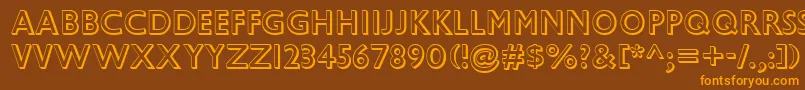 GillSansMtShadow Font – Orange Fonts on Brown Background