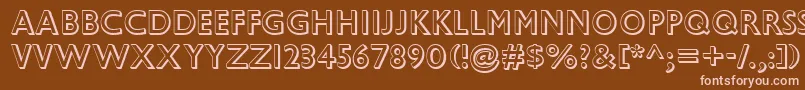 GillSansMtShadow Font – Pink Fonts on Brown Background