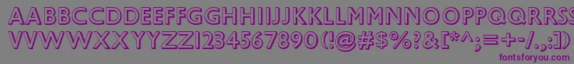 GillSansMtShadow Font – Purple Fonts on Gray Background