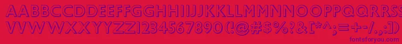 GillSansMtShadow Font – Purple Fonts on Red Background
