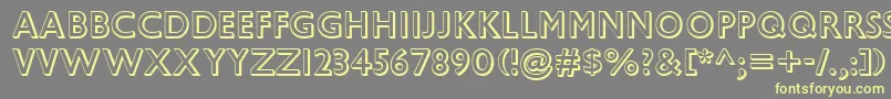 GillSansMtShadow Font – Yellow Fonts on Gray Background